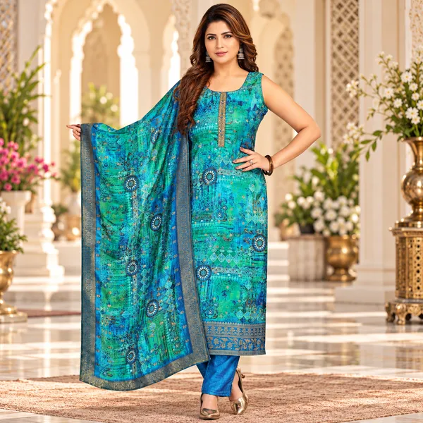 Traditional_Long_Suit_3_Piece_Banarsi_Silk_With_Zari_Work
