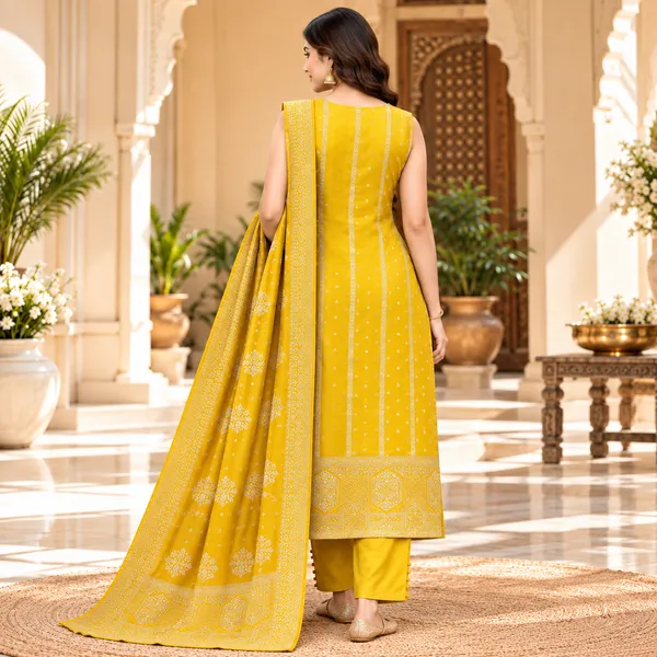 Traditional_Long_Suit_3_Piece_Banarsi_Silk_With_Zari_Work