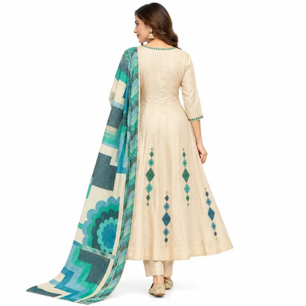 Anarkali_Suit_3_Piece_Vichitra_Silk_With_Stone_Work