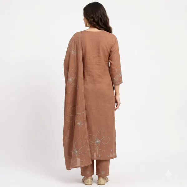Casual_Suit_3_Piece_Viscose_Silk_With_Printed_Work