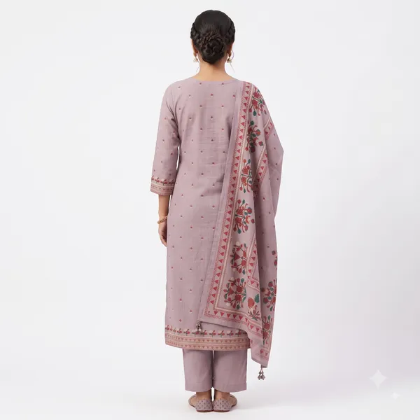 Casual_Suit_3_Piece_Muslin_Silk_With_Kalamkari_Print