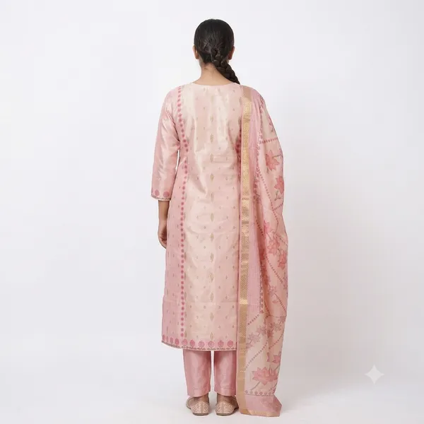 Casual_Suit_3_Piece_Chanderi_Silk_With_Zari_Work