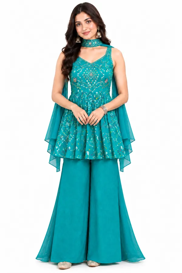 Indo_Dress_3_Piece_Chiffon_Silk_With_Stone_Work