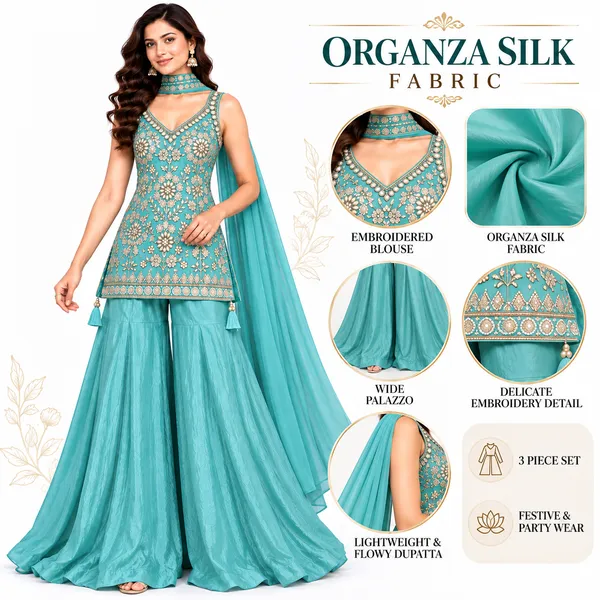 Indo_Dress_3_Piece_Organza_Silk_With_Thread_And_Stone_Work