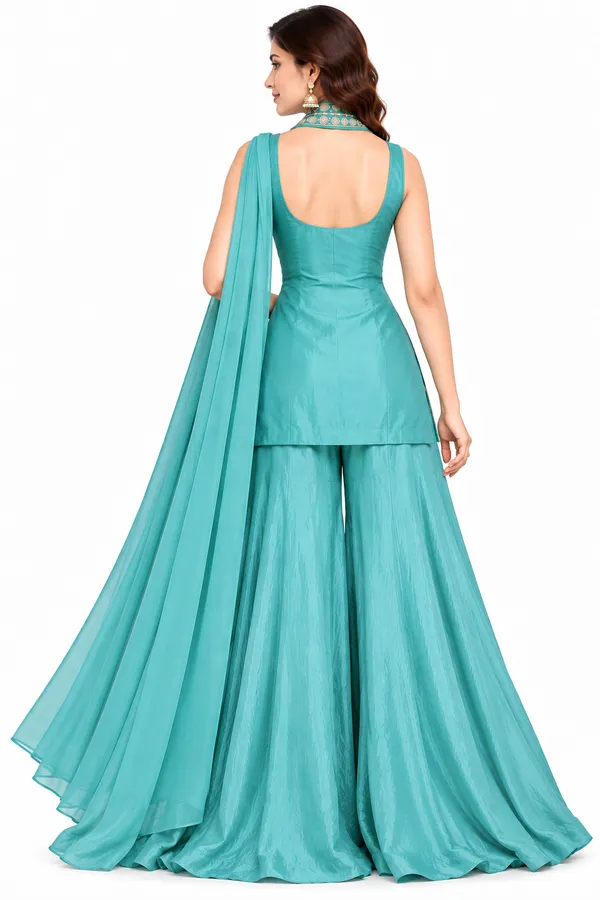 Indo_Dress_3_Piece_Organza_Silk_With_Thread_And_Stone_Work