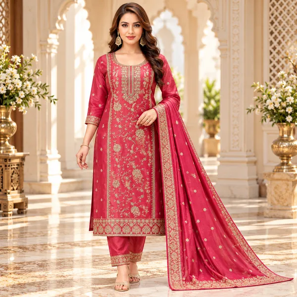 Traditional_Long_Suit_3_Piece_Vichitra_Silk_With_Thread_Work