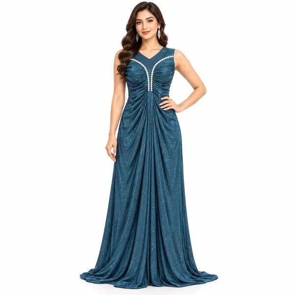 Long_Party_Gown_1_Piece_Synthetic_Silk_With_Stone_Work