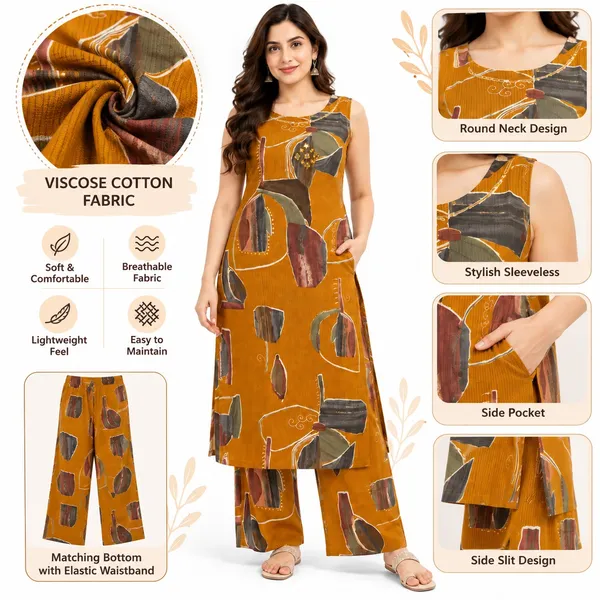 Long_Co-Ord_Set_2_Piece_Viscose_Cotton_With_Printed_Work
