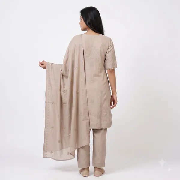 Casual_Suit_3_Piece_Muslin_Silk_With_Thread_Work