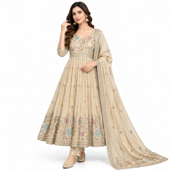 Anarkali_Suit_3_Piece_Shine_Silk_With_Moti_Work