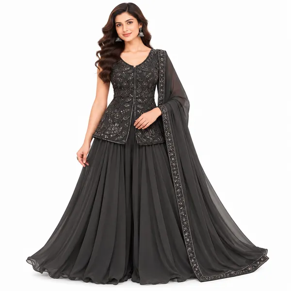 Indo_Dress_3_Piece_Georgette_With_Stone_Work