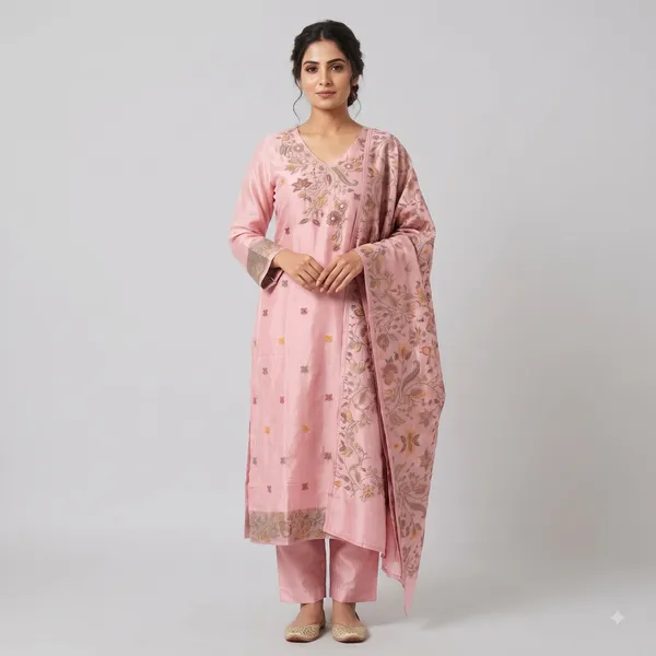 Casual_Suit_3_Piece_Chinon_Silk_With_Zari_Work