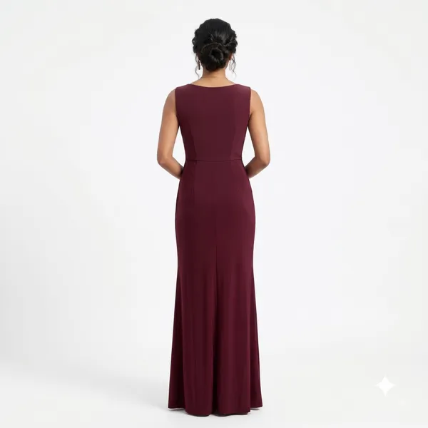 Long_Party_Gown_1_Piece_Synthetic_Silk_With_Body_Cone