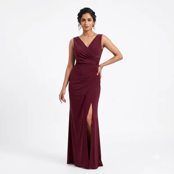 Long_Party_Gown_1_Piece_Synthetic_Silk_With_Body_Cone