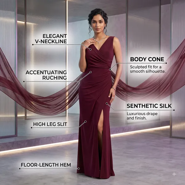 Long_Party_Gown_1_Piece_Synthetic_Silk_With_Body_Cone