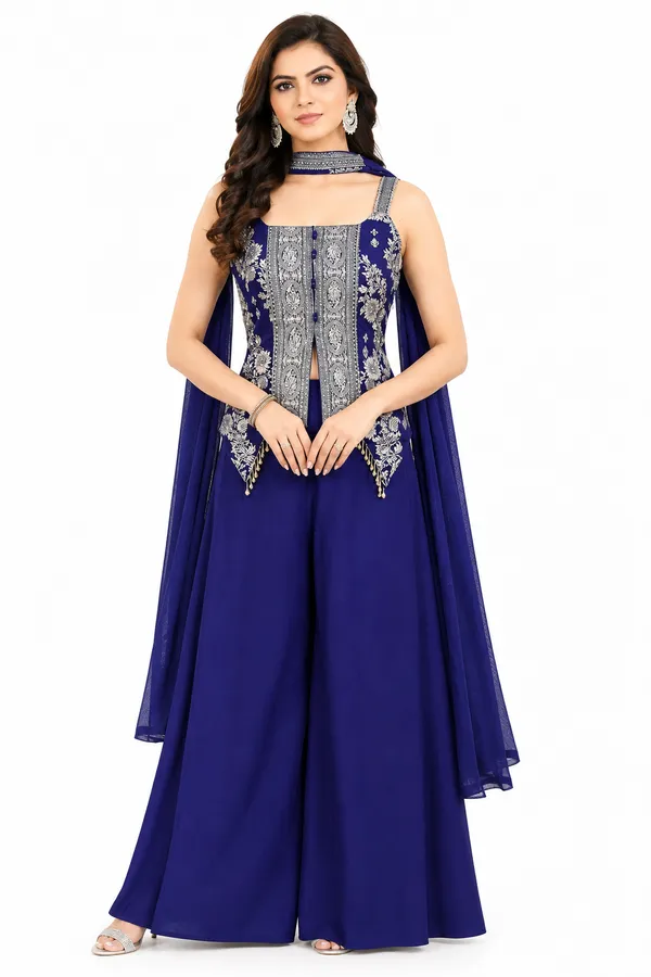 Indo_Dress_3_Piece_Chiffon_Silk_With_Zari_Work