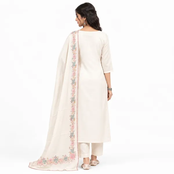 Casual_Suit_3_Piece_Viscose_Silk_With_Thread_Work