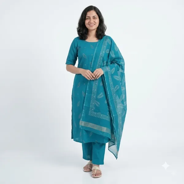 Casual_Suit_3_Piece_Viscose_Silk_With_Sequin_Work