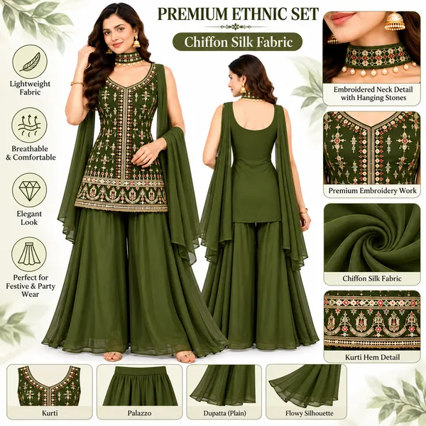 Indo_Dress_3_Piece_Chiffon_Silk_With_Thread_Work