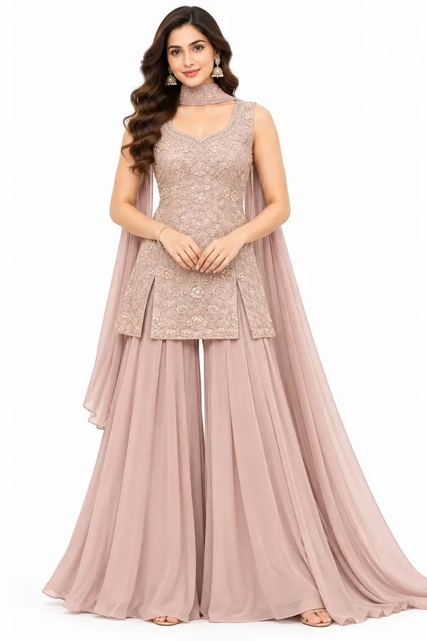 Indo_Dress_3_Piece_Chiffon_Silk_With_Stone_Work