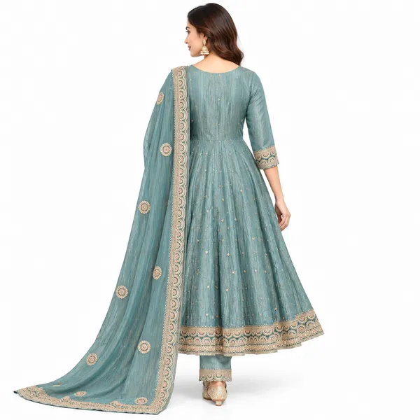 Anarkali_Suit_3_Piece_Salsa_Silk_With_Stone_Work