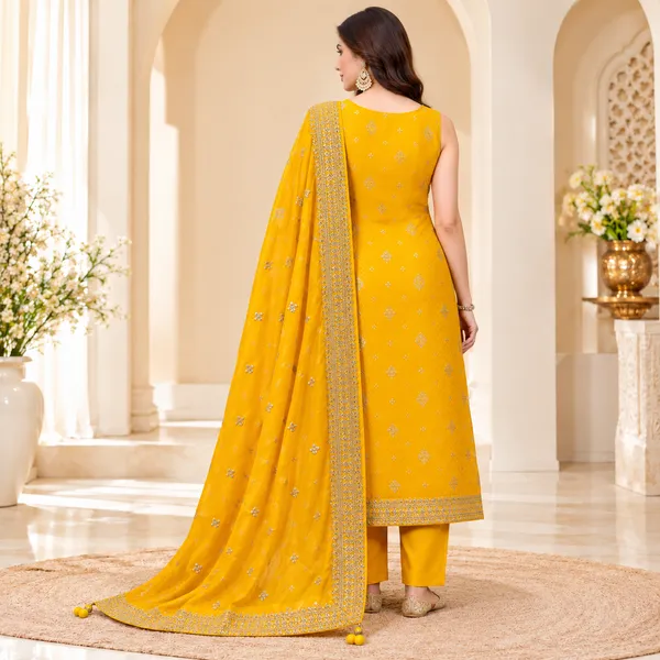 Traditional_Long_Suit_3_Piece_Banarsi_Silk_With_Zari_Work