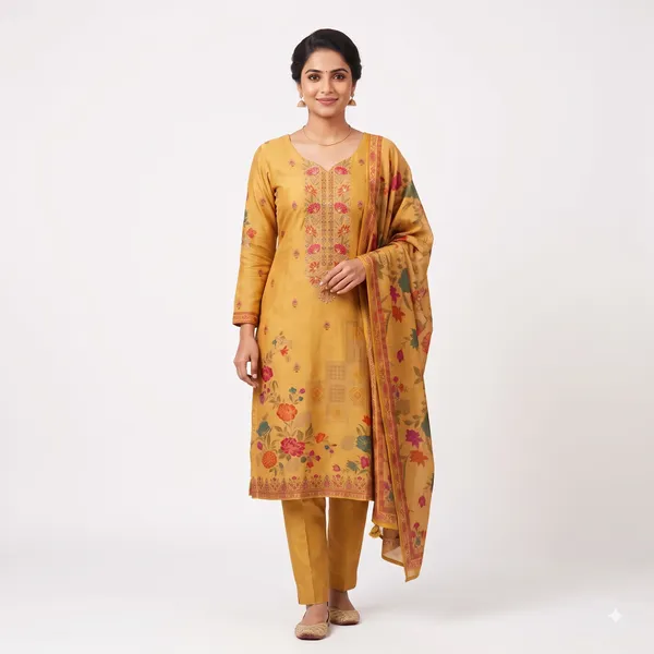 Casual_Suit_3_Piece_Organza_Cotton_With_Zari_Work