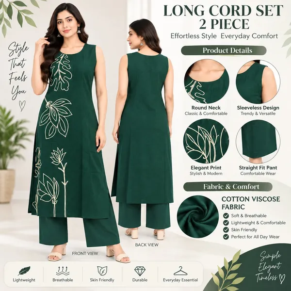 Long_Co-Ord_Set_2_Piece_Cotton_Viscose_With_Thread_Work