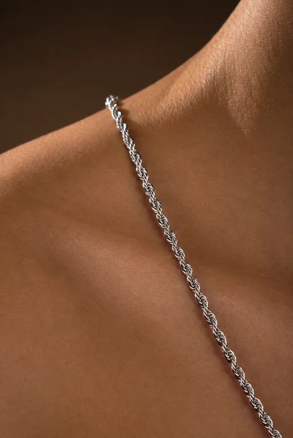 Silver_Tone_Rope_Chain_Necklace_For_Men