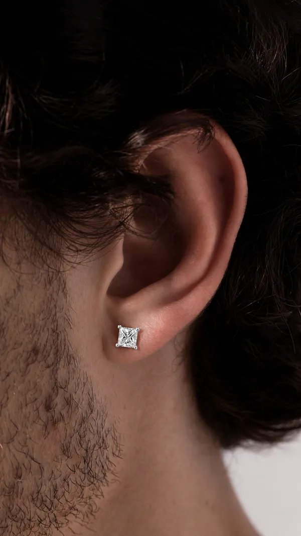 Silver_Tone_Square_Crystal_Stud_Earrings_For_Men