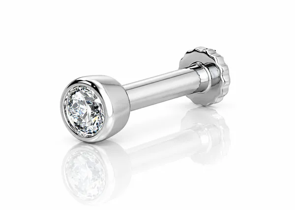 Silver_Round_Stone_Screw_Back_Stud_Earring_For_Unisex