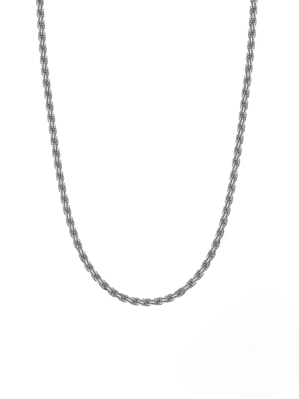 Silver_Tone_Rope_Chain_Necklace_For_Men
