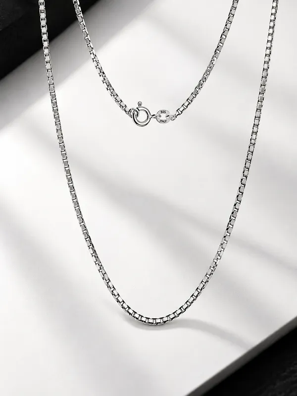Silver_925_Box_Chain_Necklace_For_Men