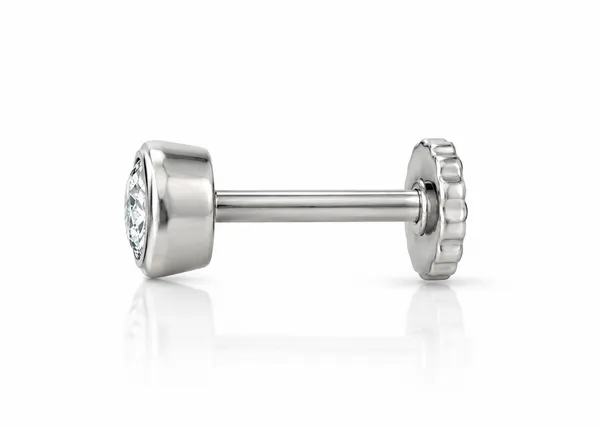 Silver_Round_Stone_Screw_Back_Stud_Earring_For_Unisex