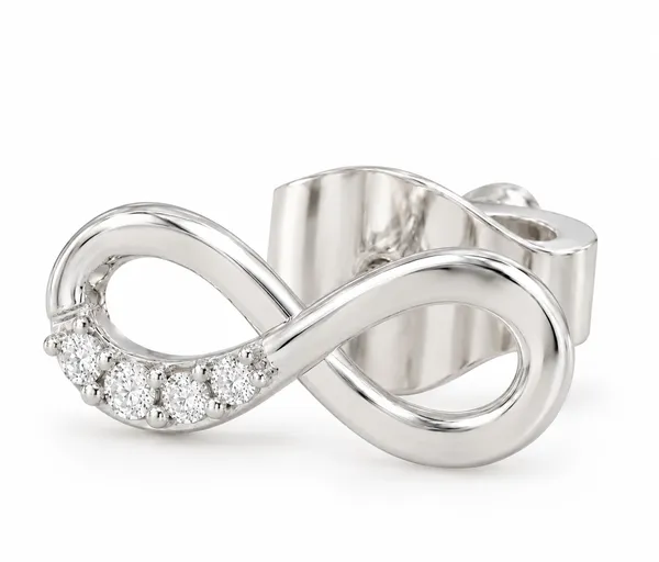 Silver_Infinity_Stud_Earring_For_Men