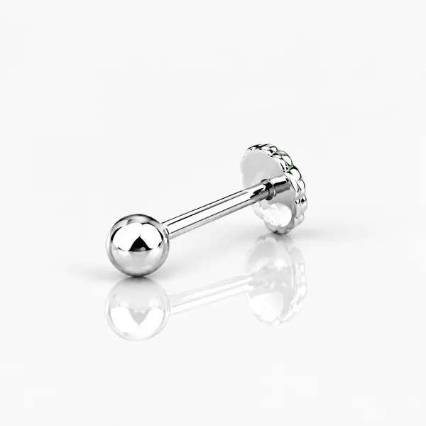 Silver_Tone_Round_Stud_Earring_For_Men