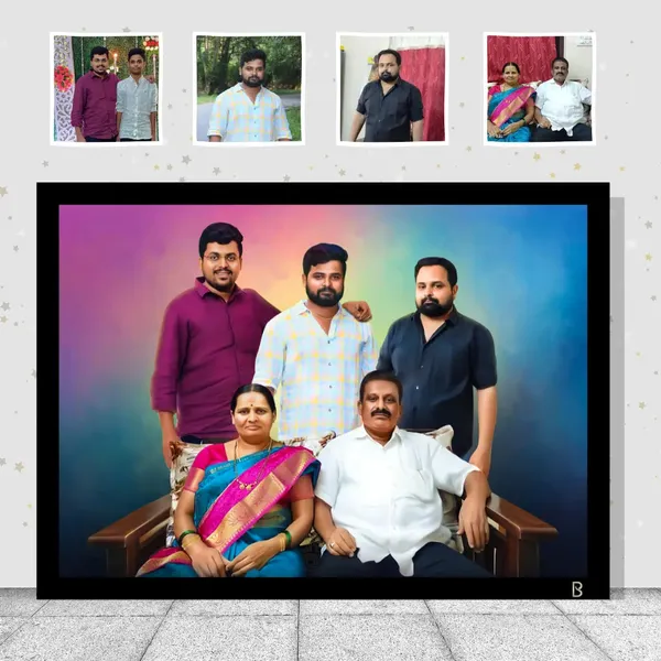 Madhesiacraft_Digital_Merge_Portrait_Painting_6_Persons