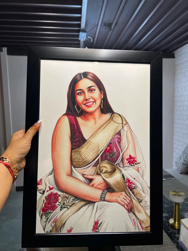 Madhesiacraft_Hand-Drawn_Color_Pencil_Sketch_Portrait_1_Person_Express