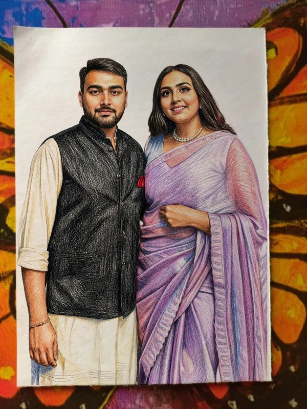 Madhesiacraft_Hand-Drawn_Color_Pencil_Sketch_Portrait_1_Person_Express