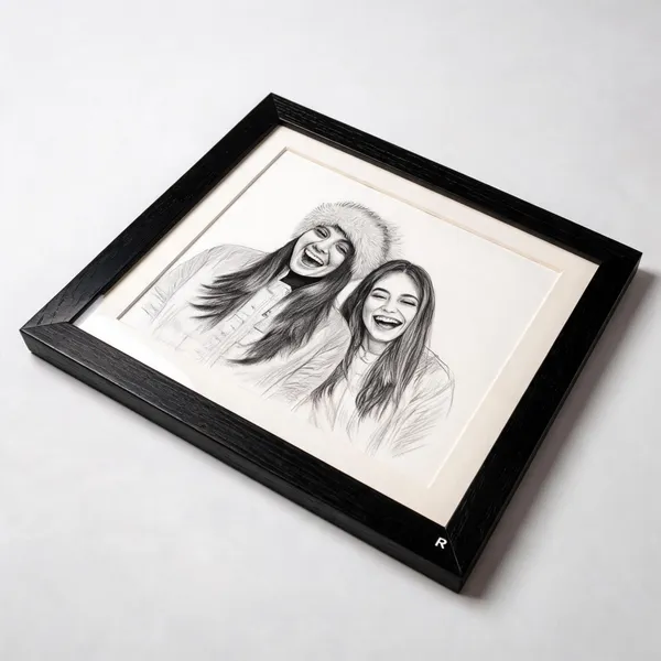 Madhesiacraft_Handmade_Pencil_Sketch_Framed_Portrait_2_Persons_Standard
