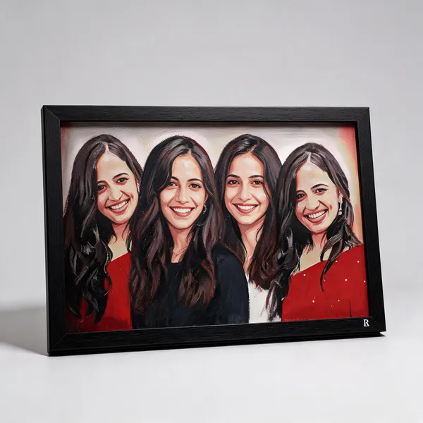 Madhesiacraft_Handmade_Acrylic_Canvas_Portrait_4_Persons_Standard