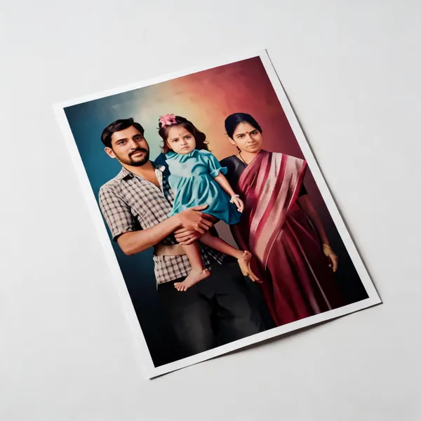 Old_Photo_Digital_Painting_3_Persons_Express_Delivery