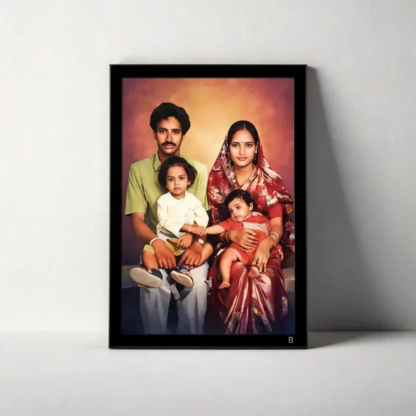 Old_Photo_Digital_Painting_4_Persons_Express_Delivery