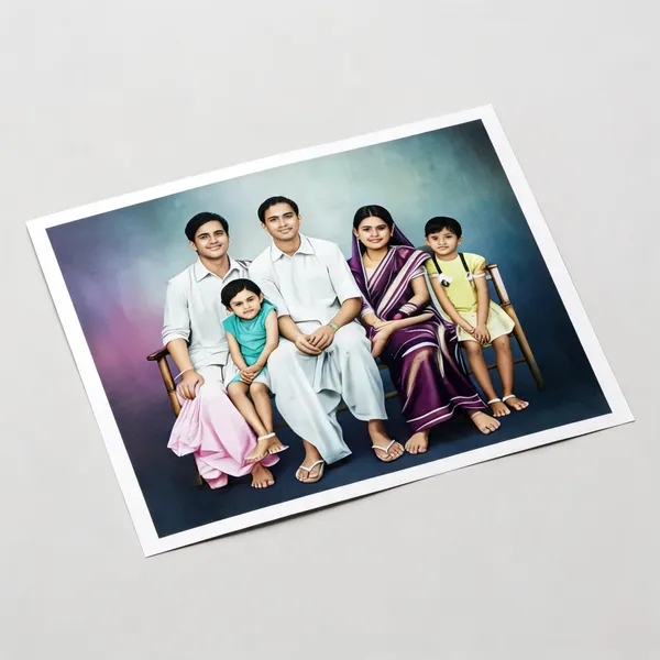 Old_Photo_Digital_Painting_6_Persons_Express_Delivery