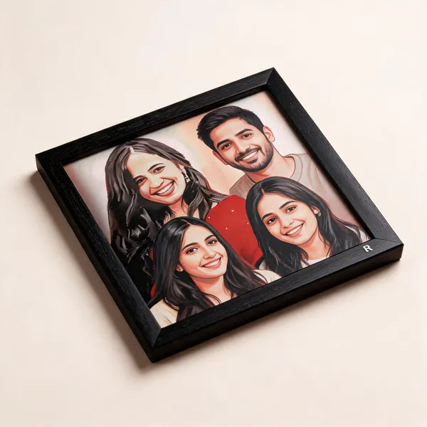 Madhesiacraft_Handmade_Acrylic_Canvas_Portrait_4_Persons_Express