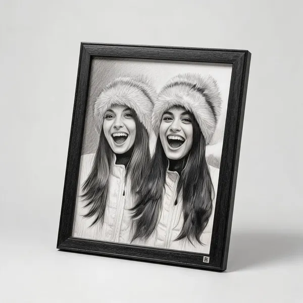 Madhesiacraft_Handmade_Pencil_Sketch_Framed_Portrait_2_Persons_Express