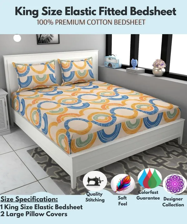 Tript_Home_decor-Double_BedFitted-bedsheet