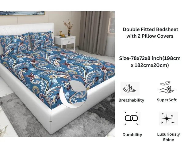 Tript_Home_decor-Double_BedFitted-bedsheet