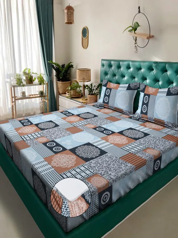 Tript_Home_decor-Double_BedFitted-bedsheet