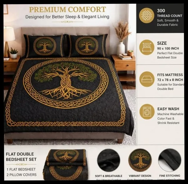 Tript_Home_decor-King_SizeFlat-bedsheet